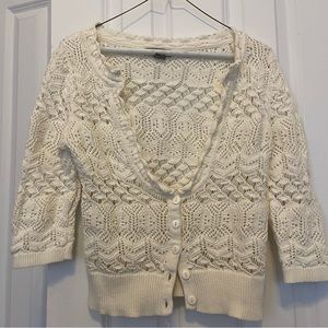 Vintage crochet cotton sweater